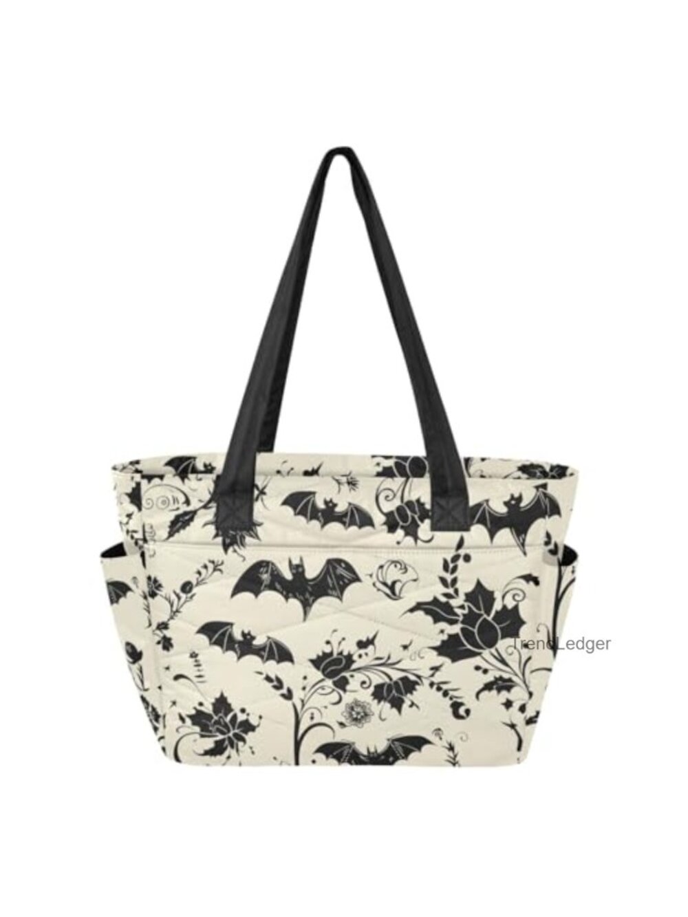 Quilted Tote Bag Large Capacity Shoulder Handbag Work Travel Gym